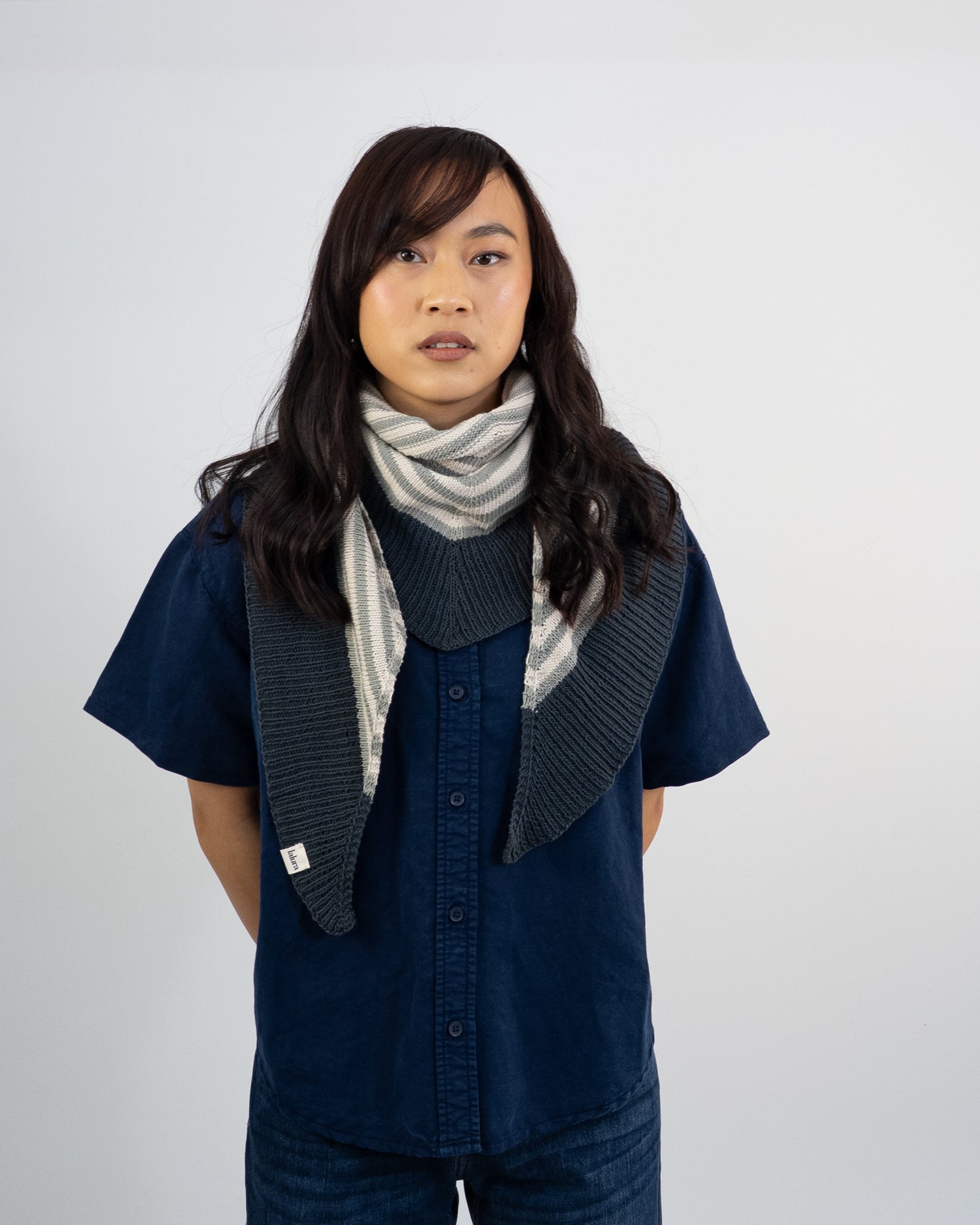 Antía cotton nebula-natural-atlantic Shawl DIY Kit