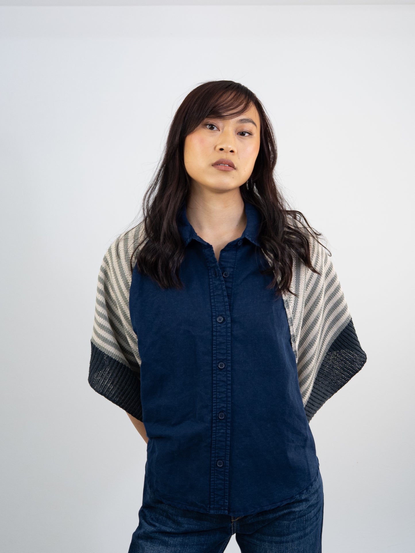 Antía cotton nebula-natural-atlantic Shawl DIY Kit