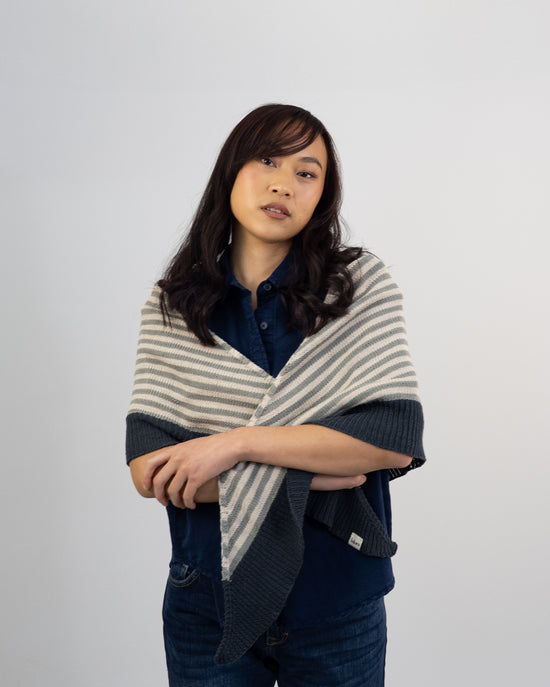 Antía cotton nebula-natural-atlantic Shawl DIY Kit