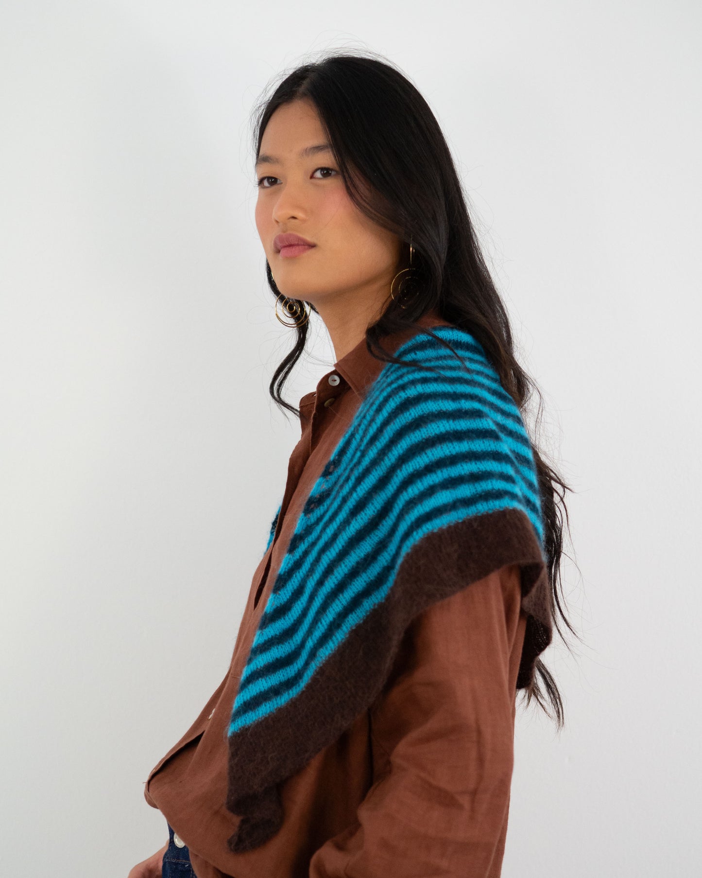 Antía Turquoise and Petroleum Scarf DIY Kit