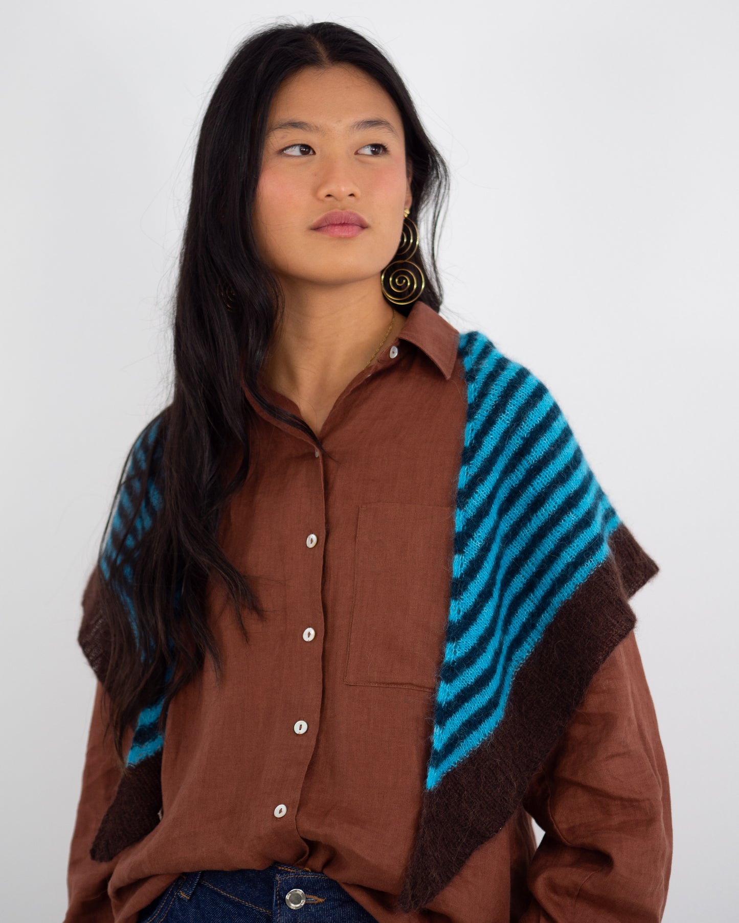 Antía Turquoise and Petroleum Scarf DIY Kit