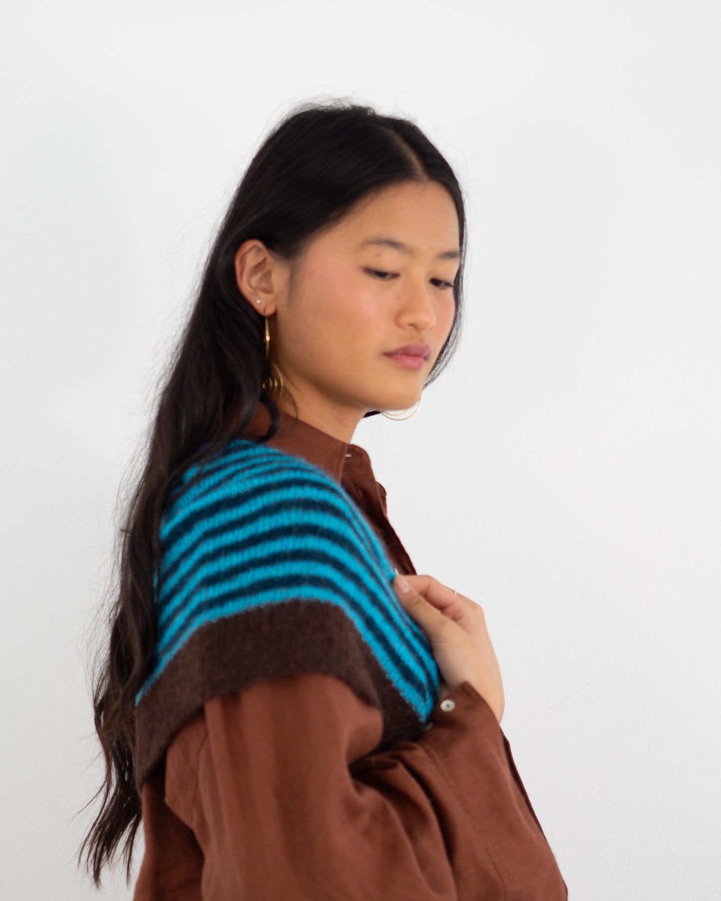 Antía Turquoise and Petroleum Scarf DIY Kit