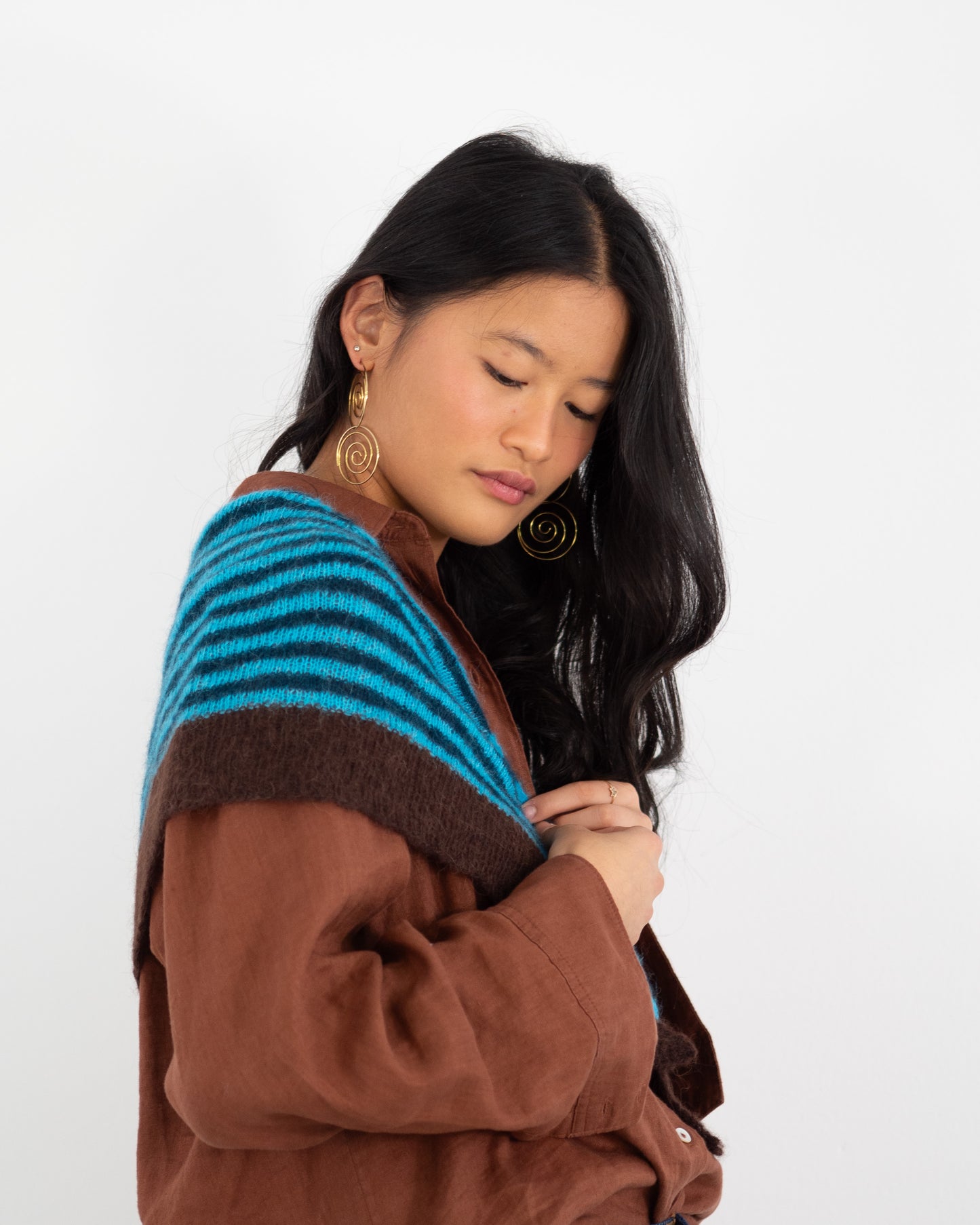 Antía Turquoise and Petroleum Scarf DIY Kit