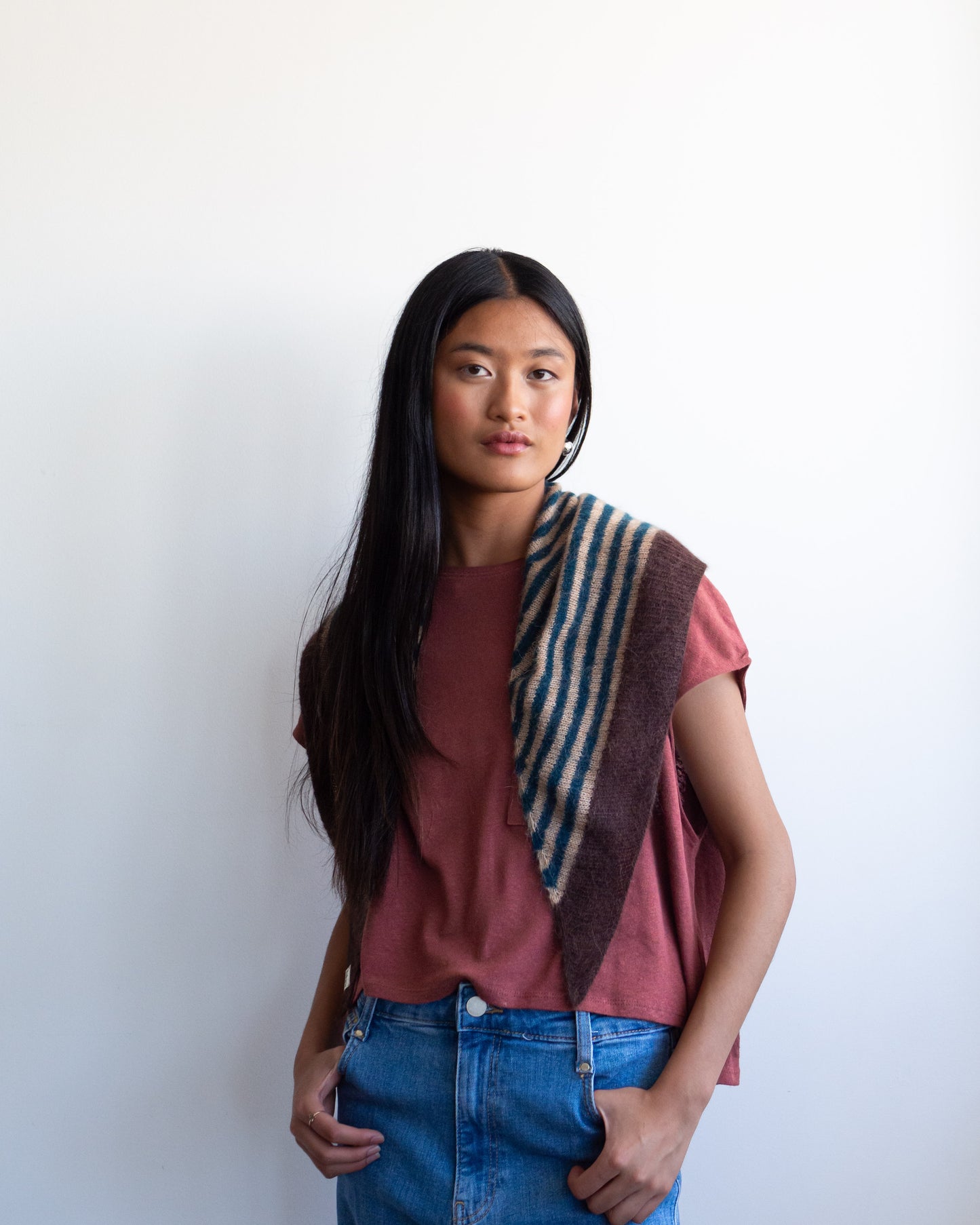 Antía vanilla and petrol bandana DIY Kit