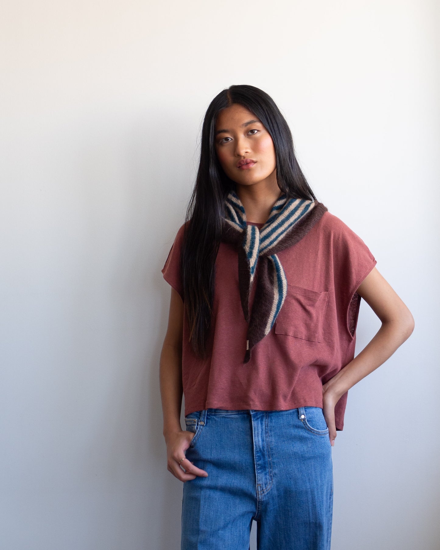 Antía vanilla and petrol bandana DIY Kit