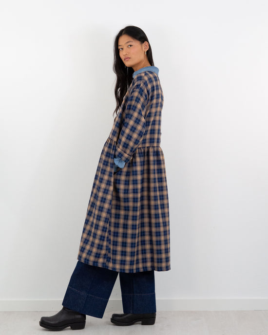 Vestido Anetta cuadros azul