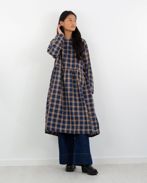 Vestido Anetta cuadros azul