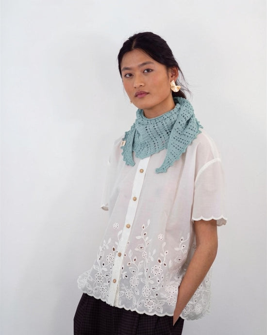 Clodia Greek Blue Scarf DIY kit