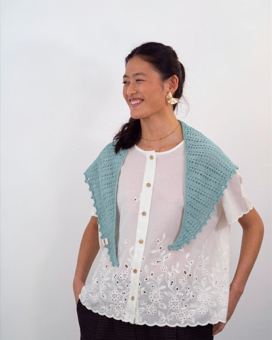 Pañoleta Clodia Azul griego  kit DIY