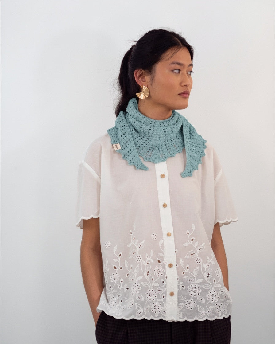 Pañoleta Clodia Azul griego  kit DIY