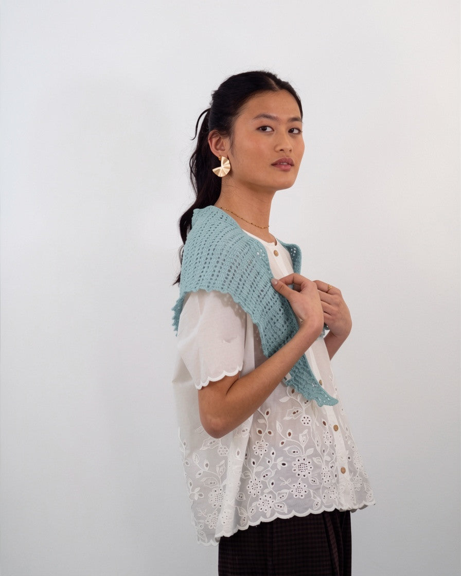 Pañoleta Clodia Azul griego  kit DIY