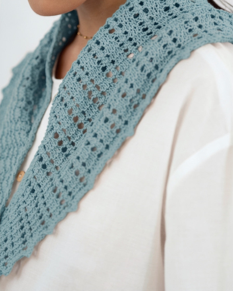 Pañoleta Clodia Azul griego  kit DIY