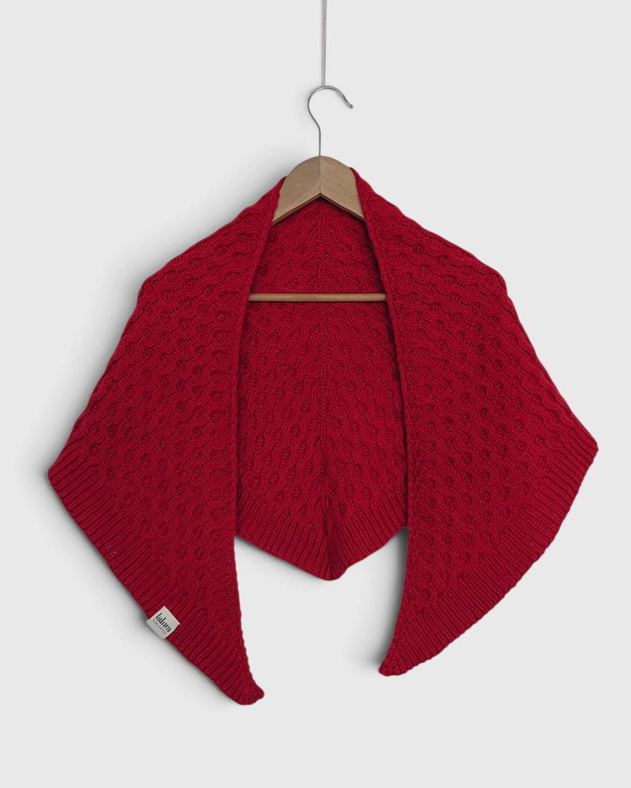 Kit para tejer Chal Erea rojo