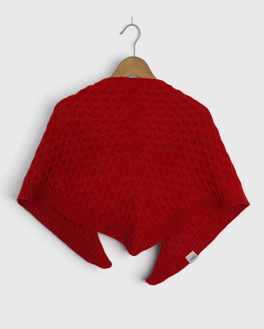 Kit para tejer Chal Erea rojo