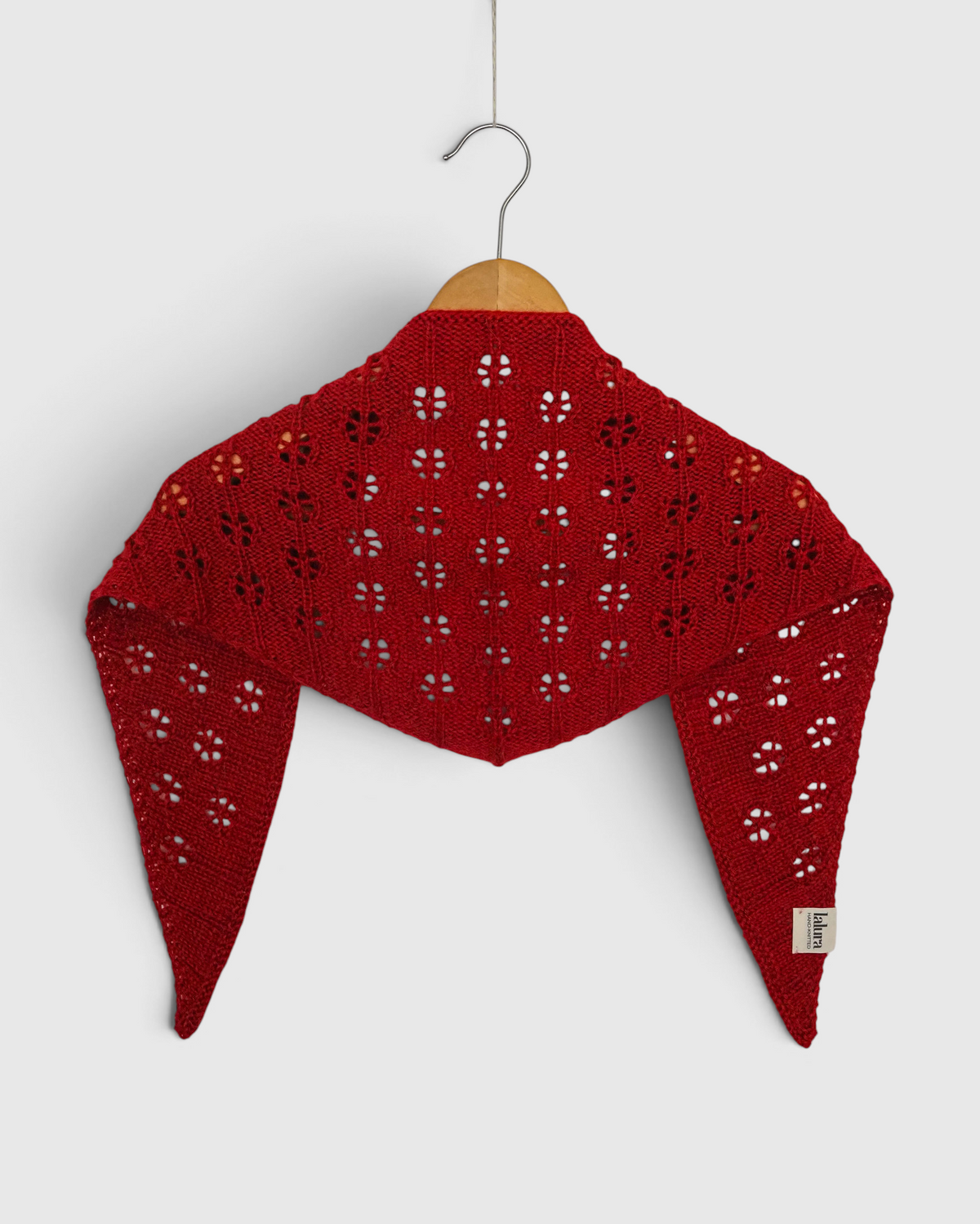Kit para tejer Pañoleta Margarida rojo