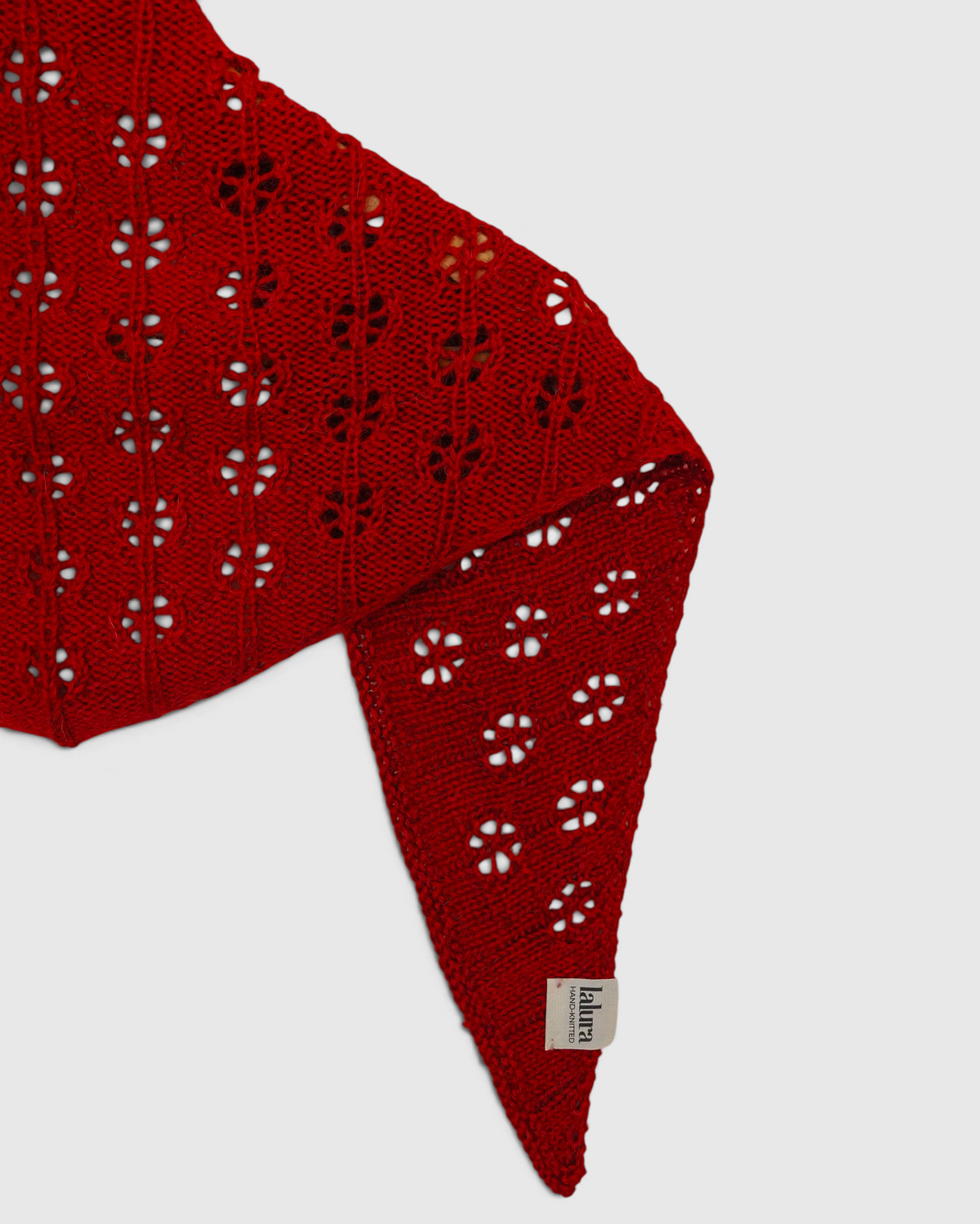 Kit para tejer Pañoleta Margarida rojo