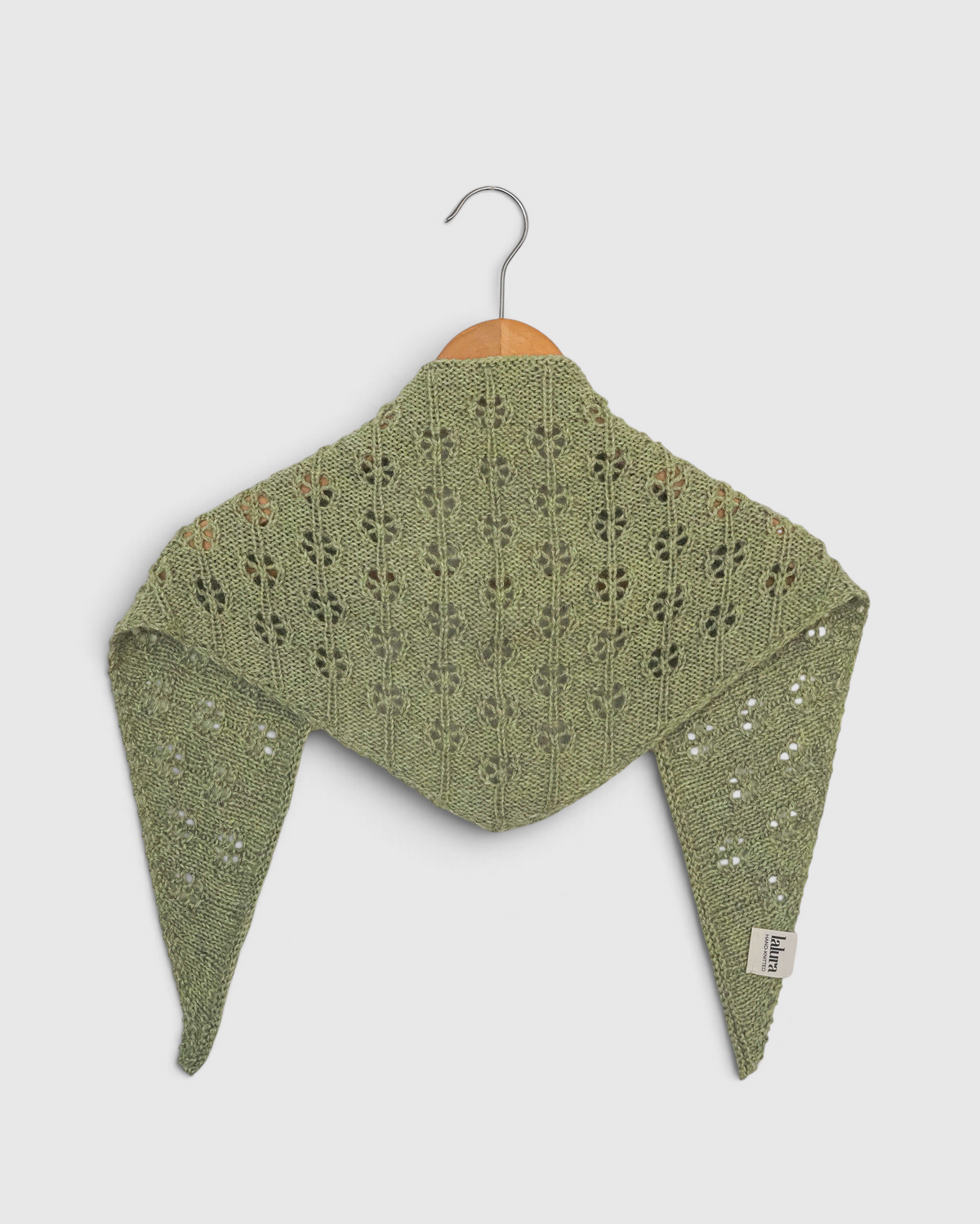 Kit para tejer Pañoleta Margarida verde