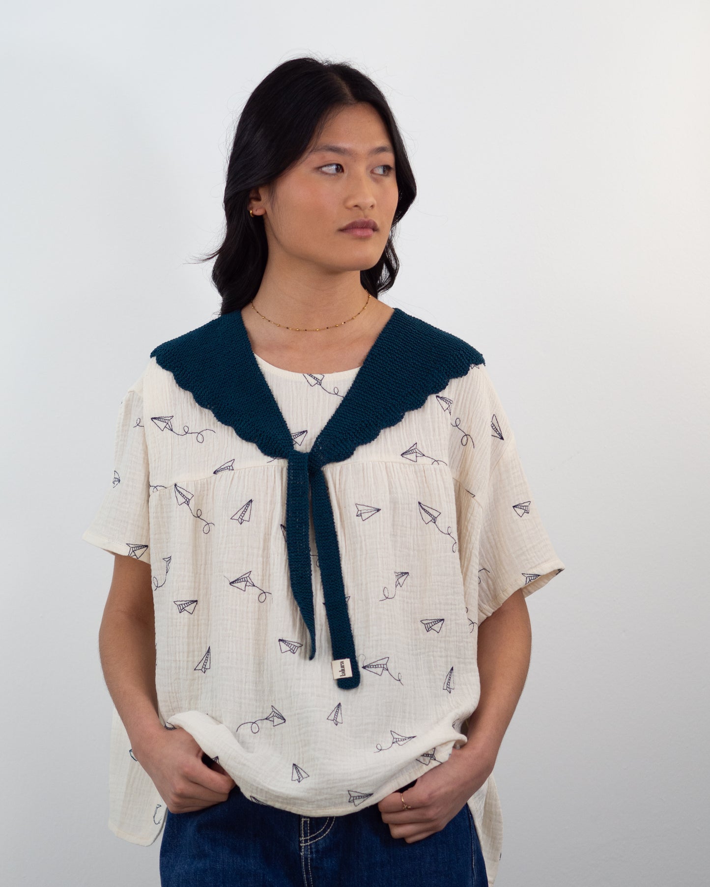 Cuello Xuliana Azul Mandeo Kit DIY