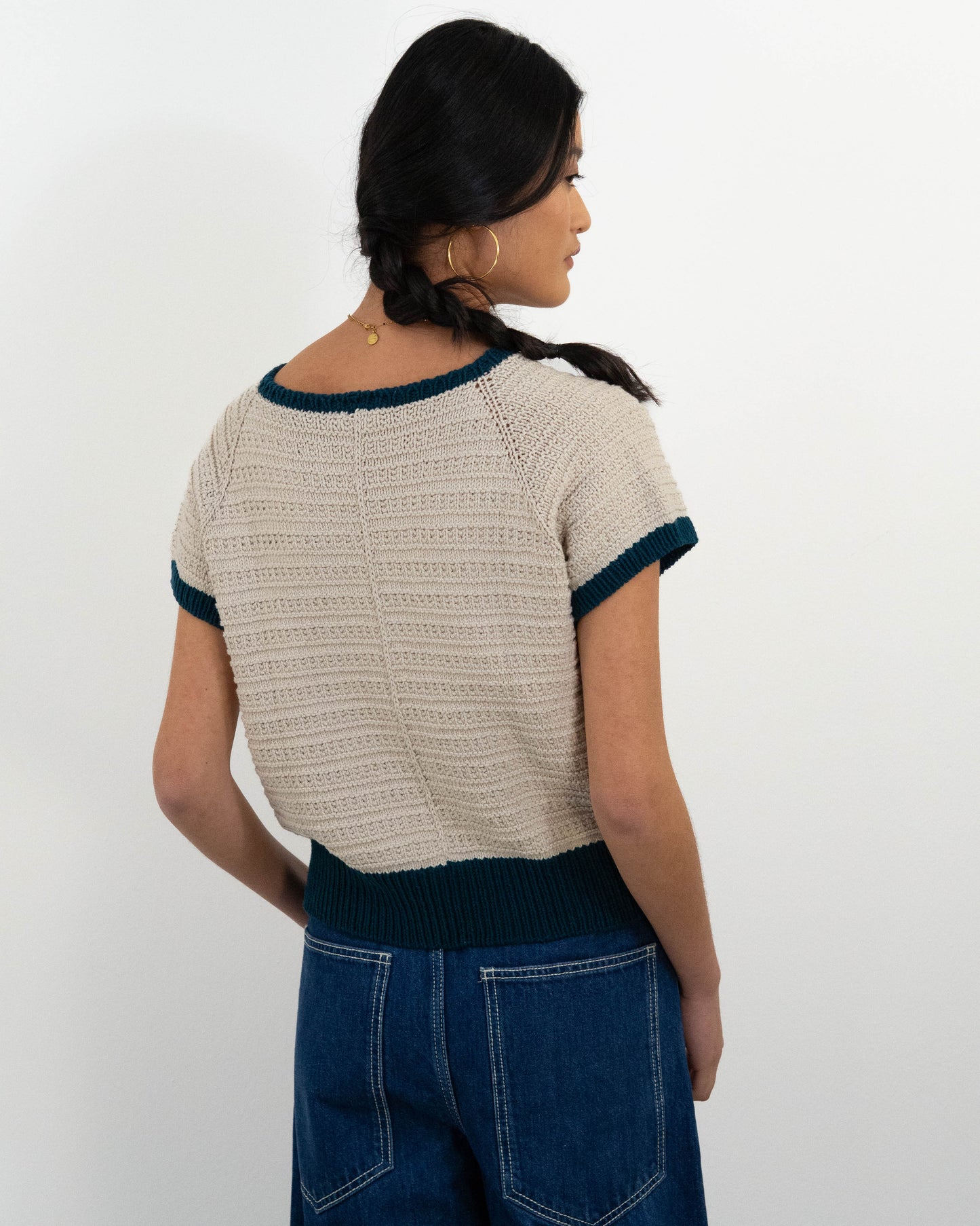 Xulia azul y crema