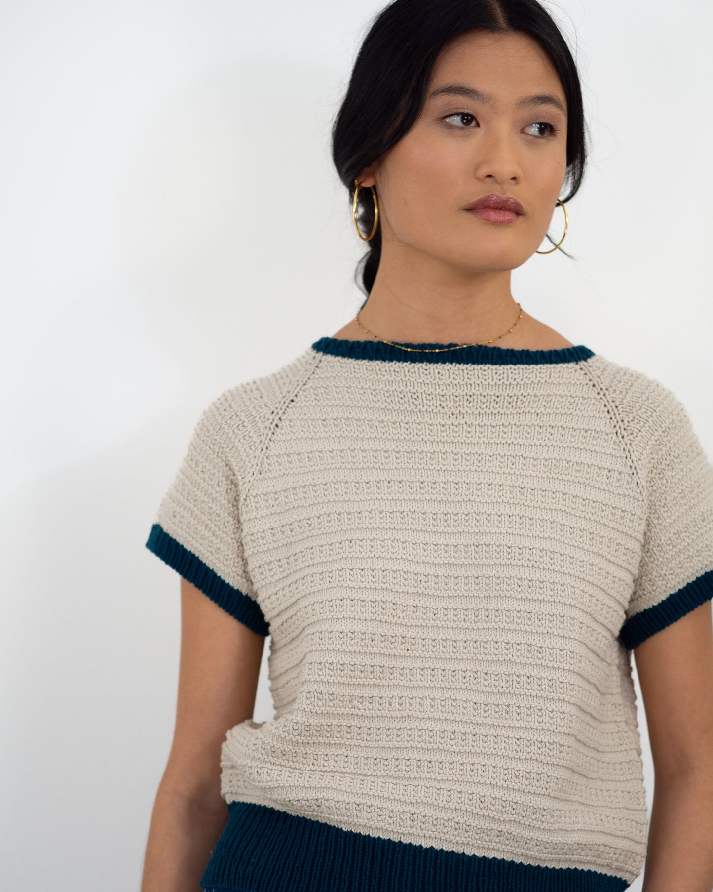 Xulia azul y crema