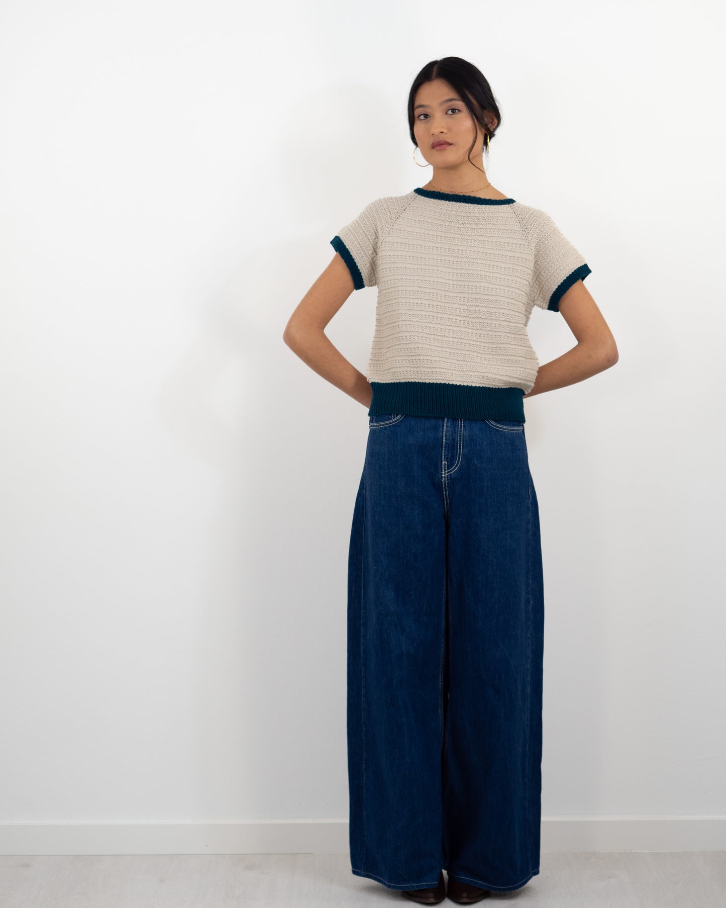 Xulia azul y crema