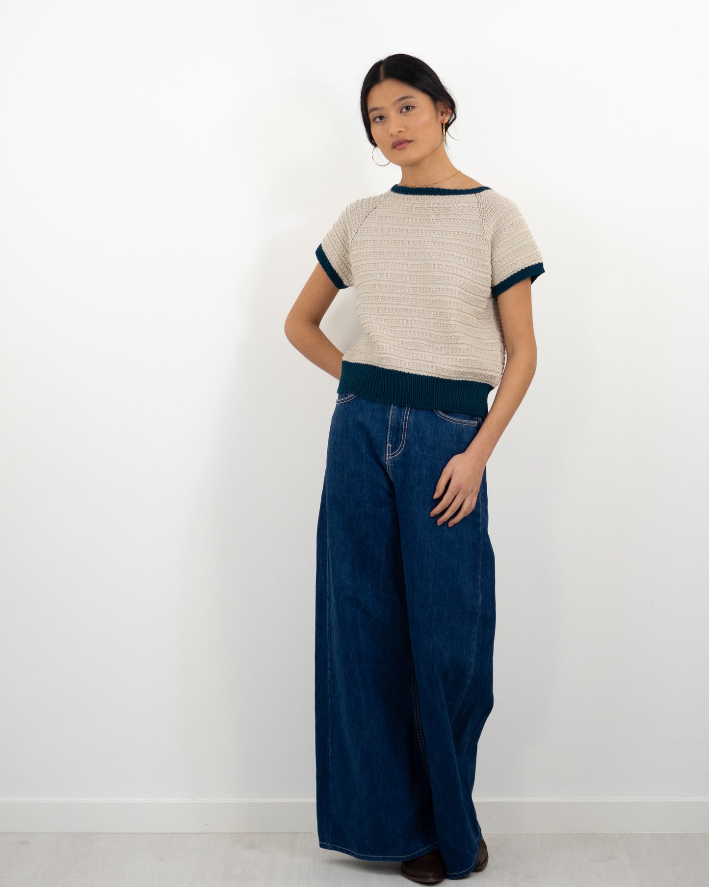 Xulia azul y crema