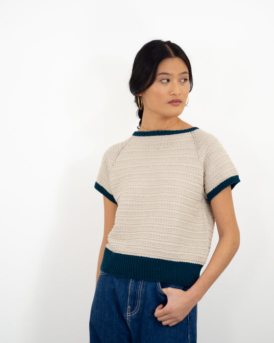 Xulia azul y crema